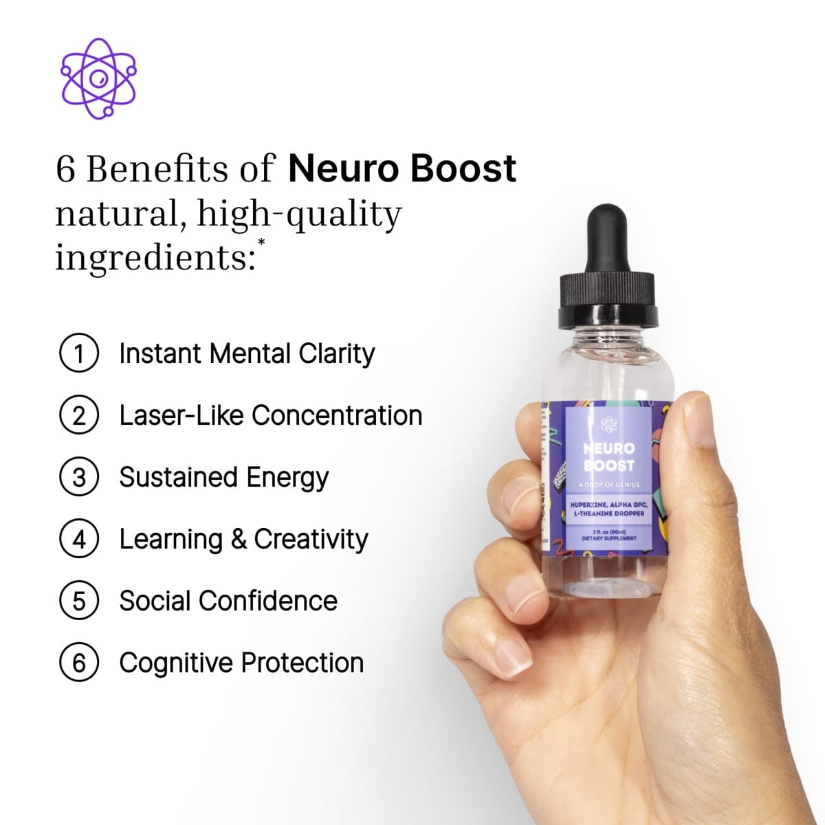 Neuro Boost - supplement brand (DTC) 6 benefits