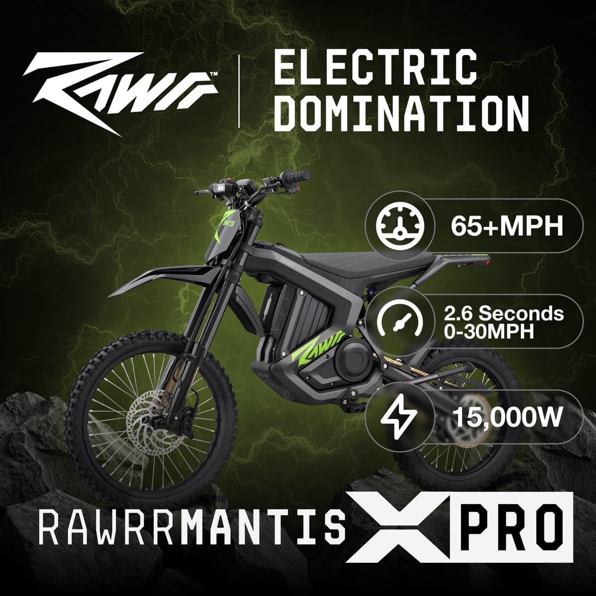 RAWR eMoto - electric dirt bikes electric domination