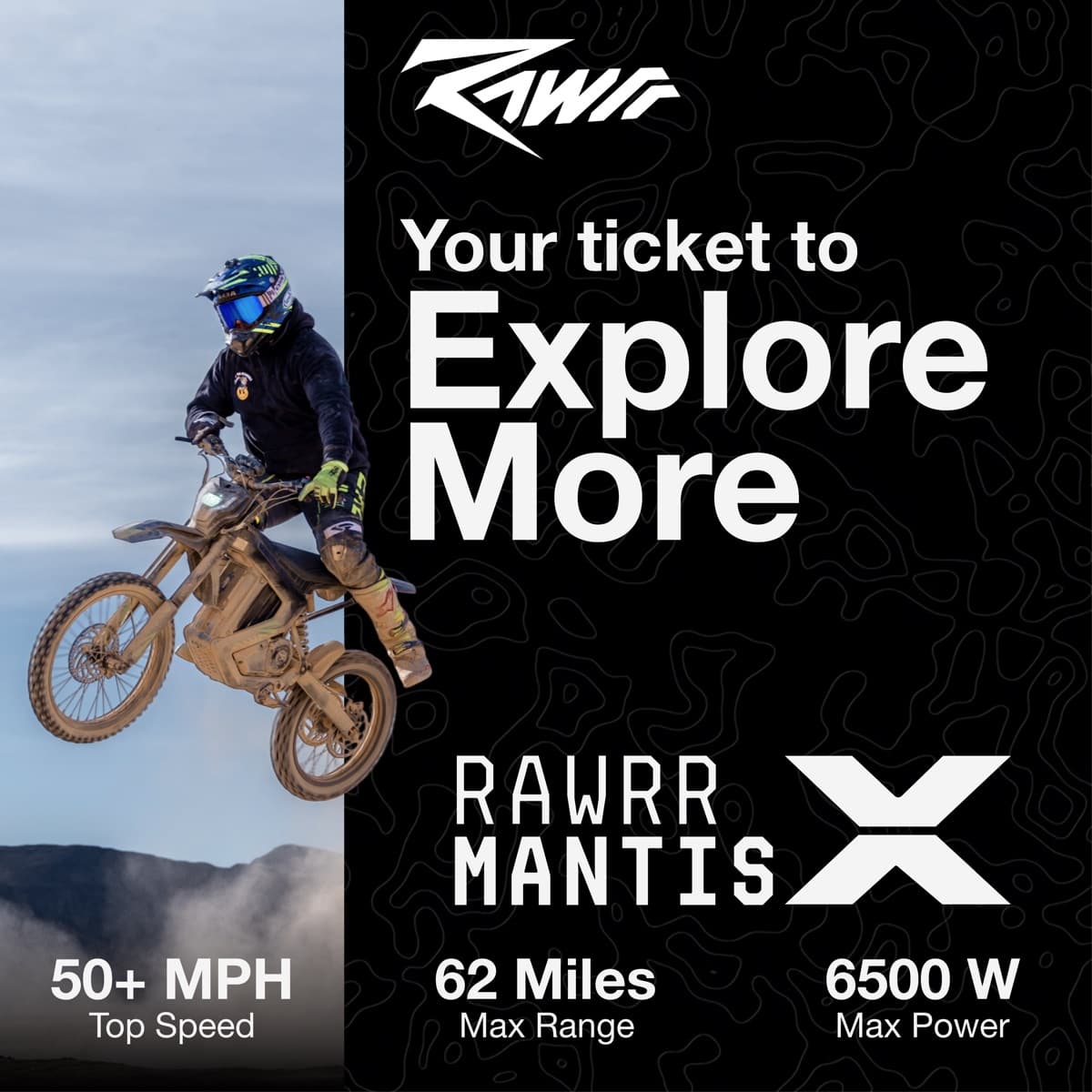 RAWR eMoto - electric dirt bikes explore more